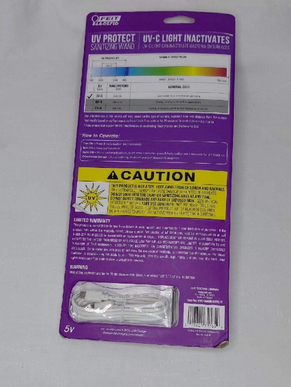 UV Protect Sanitizing Wand - White - Picture 3 of 6